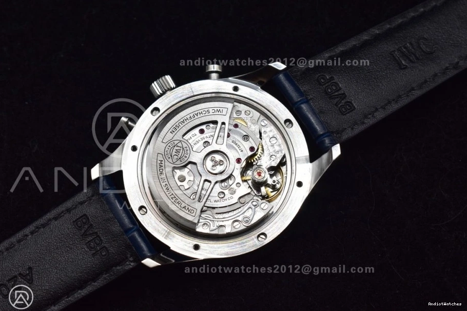 White A Dial Strap SmartChoice 1:1 Leather Blue ZF 1019 Blue on Chrono Edition Best Portuguese IW371620 1005